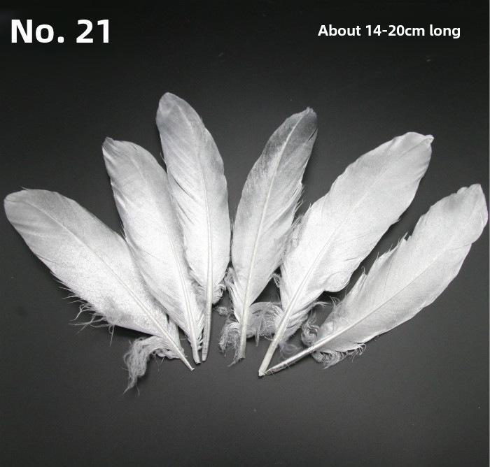 DIY Feather Jewelry Accessories: Large Floating Gold Feather, Small Straight Knife, Spray Gold Gradient Feather