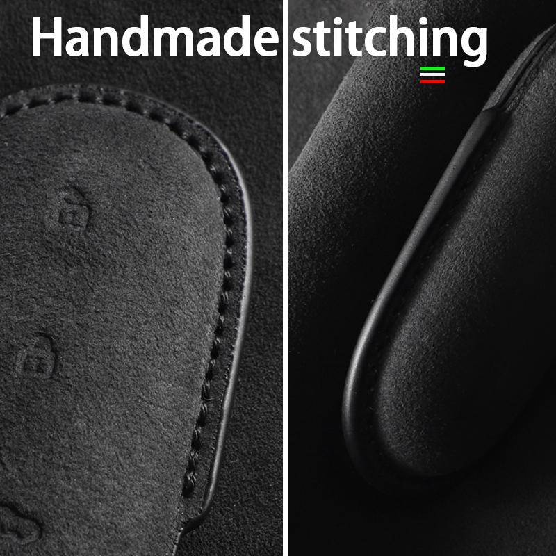 Leather Car Key Case Cover For Vw Volkswagen Golf 8 Mk8 Id.3 Id.4 Cupra Skoda Octavia A8 Seat Leon  Formentor Tarraco