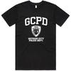 Droomdy Custom Adult T-Shirts Gotham City Police GCPD T-Shirts for Mens Short Sleeve Tops Tees Black