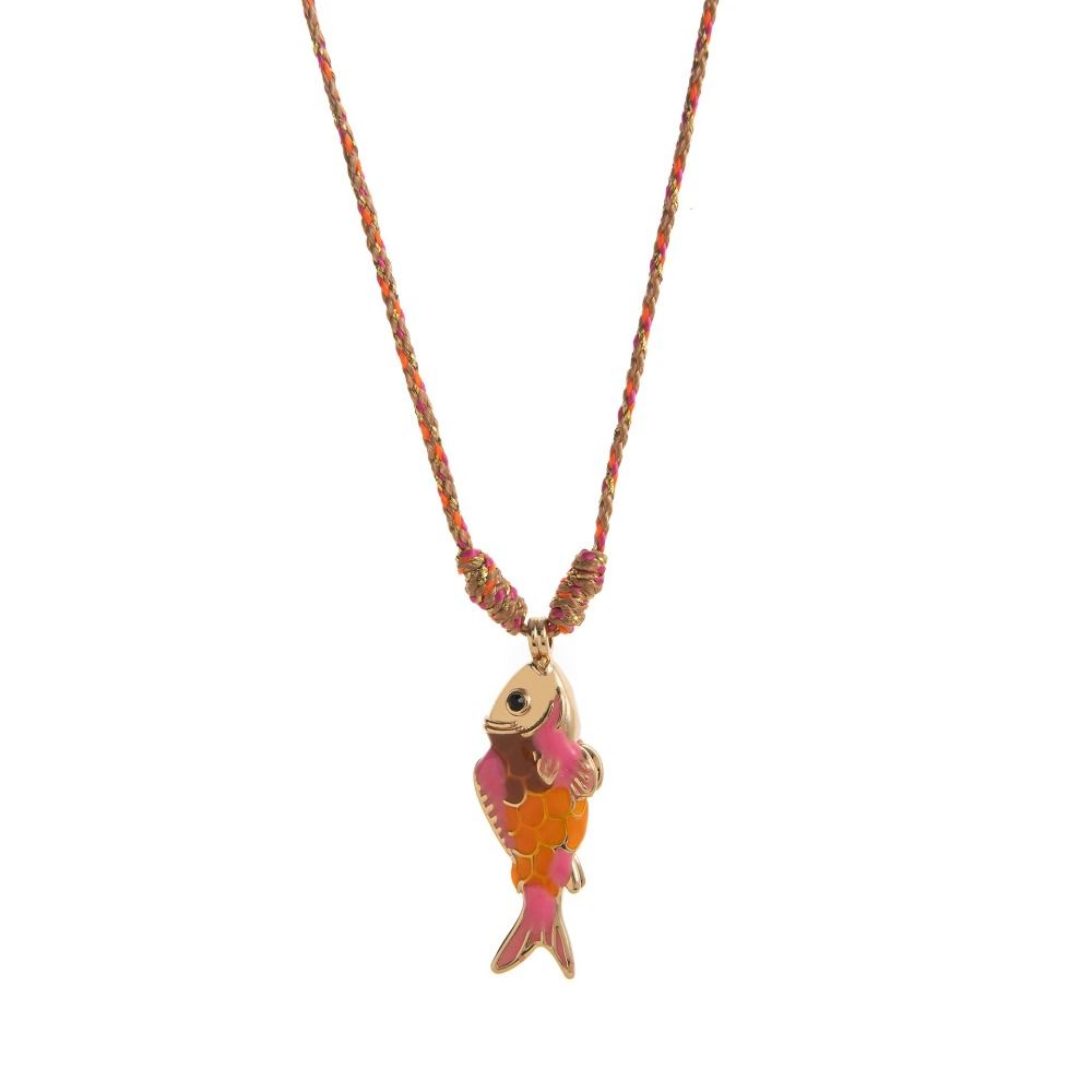 Stainless Steel Colorful Rope Necklace Trendy Casual Wear Fashion Jewelry Minimalist Multifunctional Neck Accessories