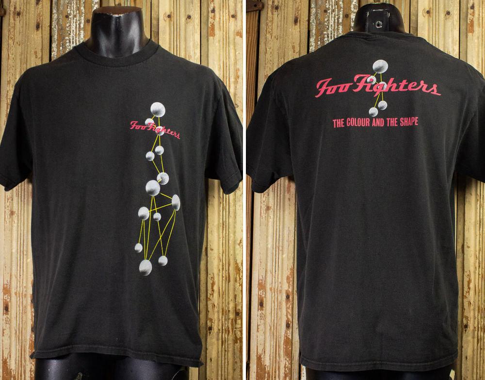 Vintage Foo Fighters The Colour and the Shape Concert T Shirt 1997 Black S