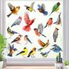 Spring 2026 New Arrival Colorful Hummingbird Butterfly Flowers Static Cling Window Stickers Removable Decals for Home Decor