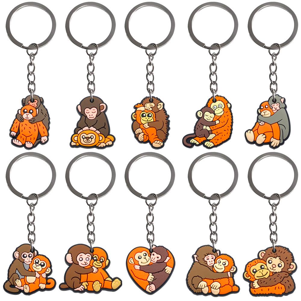 Boxing Monkey Keychain Set: Trendy Backpack Pendant & Ornament