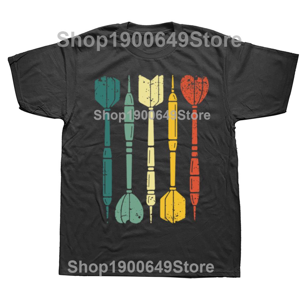 Cool Dartboard Vintage Dart Player Sports Funny T Shirts Graphic Streetwear Short Sleeve Birthday Gifts Tshirt Mens Clothing