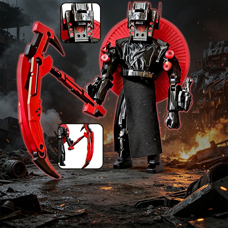 Neue Skibidi Toilette Kamera TV-Mann Titan Actionfigur 3D Gedrucktes Spielzeug Mehrgelenkig Beweglicher Uhr-Mann Schreibtischdekor Weihnachtsgeschenk rosa