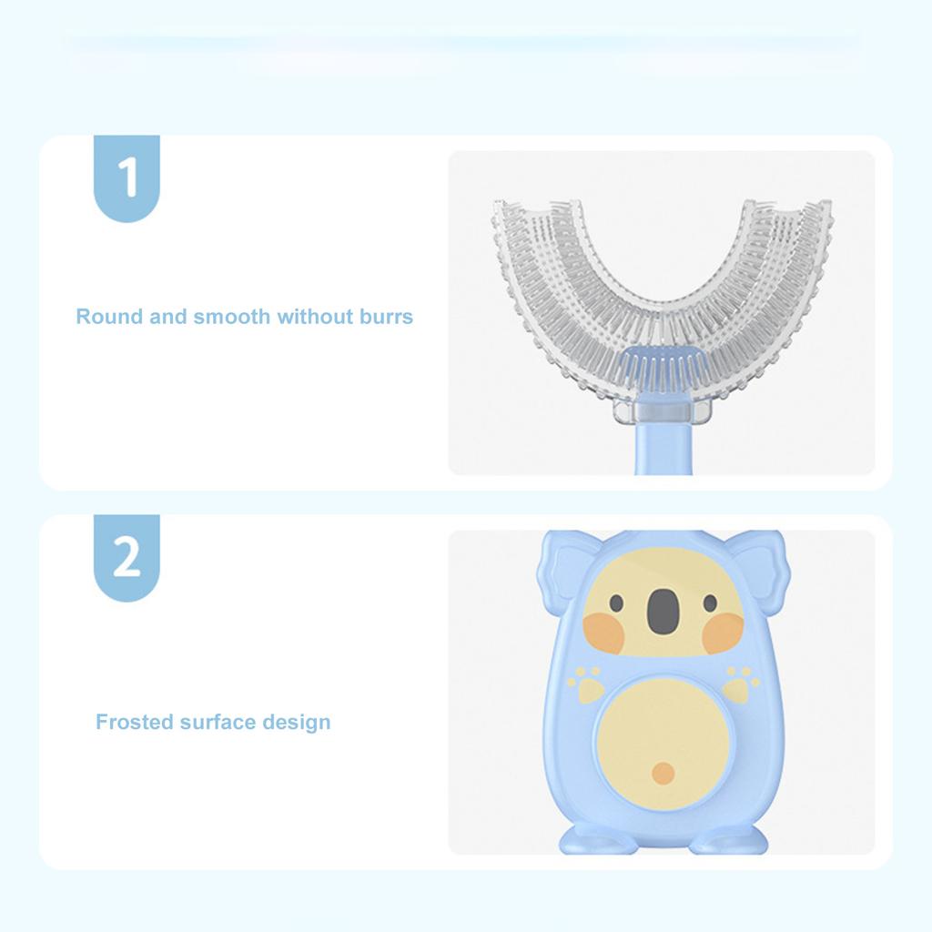 Manual Children's U-shaped Toothbrush Silicone Toothbrush Baby Mouth Oral Cleaning Manual Training