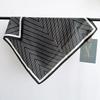 New simple black and white striped small square scarf fashionable versatile printed silk scarf scarf belt scarf stacked short skirt waist seal