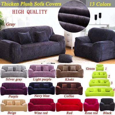 High Quality 13 Colors 1 4 Seaters High Thicken Plush Sofa Covers