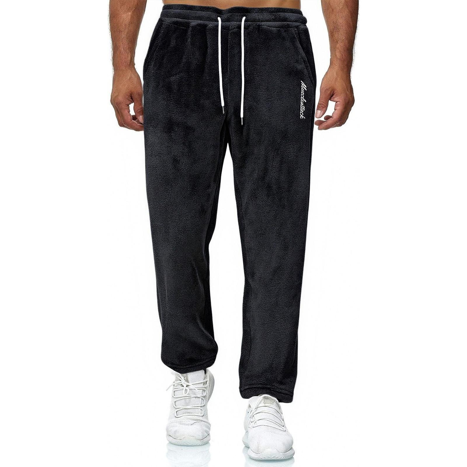 

Men s Solid Color Plush Pajama Pants Men s Casual Fashion Sweatpants L