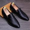 Fashion Fashion New Men's Penny Loafter Pointed Black White Business Flats Shoes Designer Homecoming Wedding Dress Footwear
