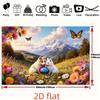 2D Scenic Meadow Puppy Backdrop for Family and Pet Photography Sessions