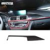 For BMW 3 4 Series F30 F31 F32 F35 2013-2019 Real Carbon Fiber Car Console Gear Shift Panel Decoration Cover Trim Stickers