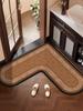 Pre-owned L-Shaped Non-Slip Bathroom Mat - Stain-Resistant, Water-Absorbent, Diatomaceous Earth Foot Wiping Door Mat