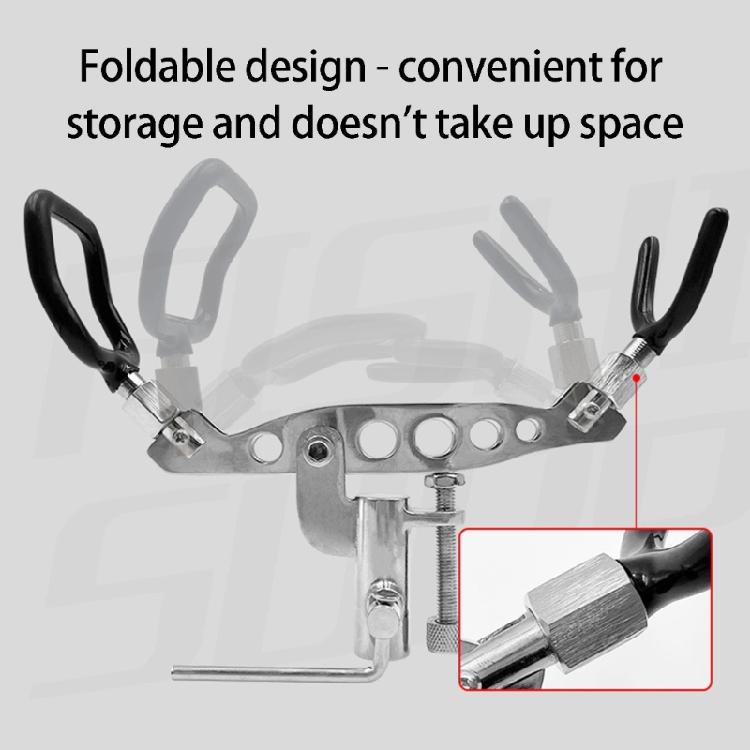 Universal Stainless Steel Fishing Support Tool Adjustable Fish Poles Holder Support Stand Ground Insert Bracket
