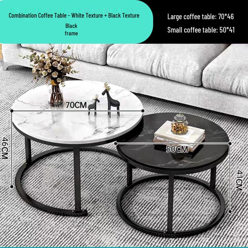 Round Light Luxury Coffee Table for Small Living Spaces