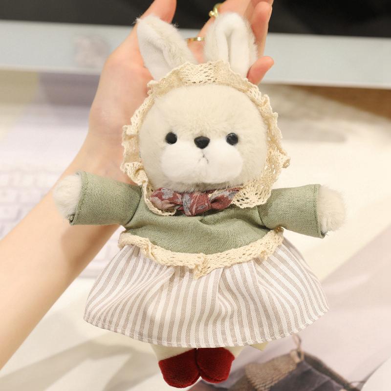 

Около 20 см Мультяшный Одетый Кролик Плюшевый Подвесной Игрушка Прекрасная Деревенская Кукла Кролика Элегантная Игрушка Кролик для Сумки Брелок Игрушки Подарок