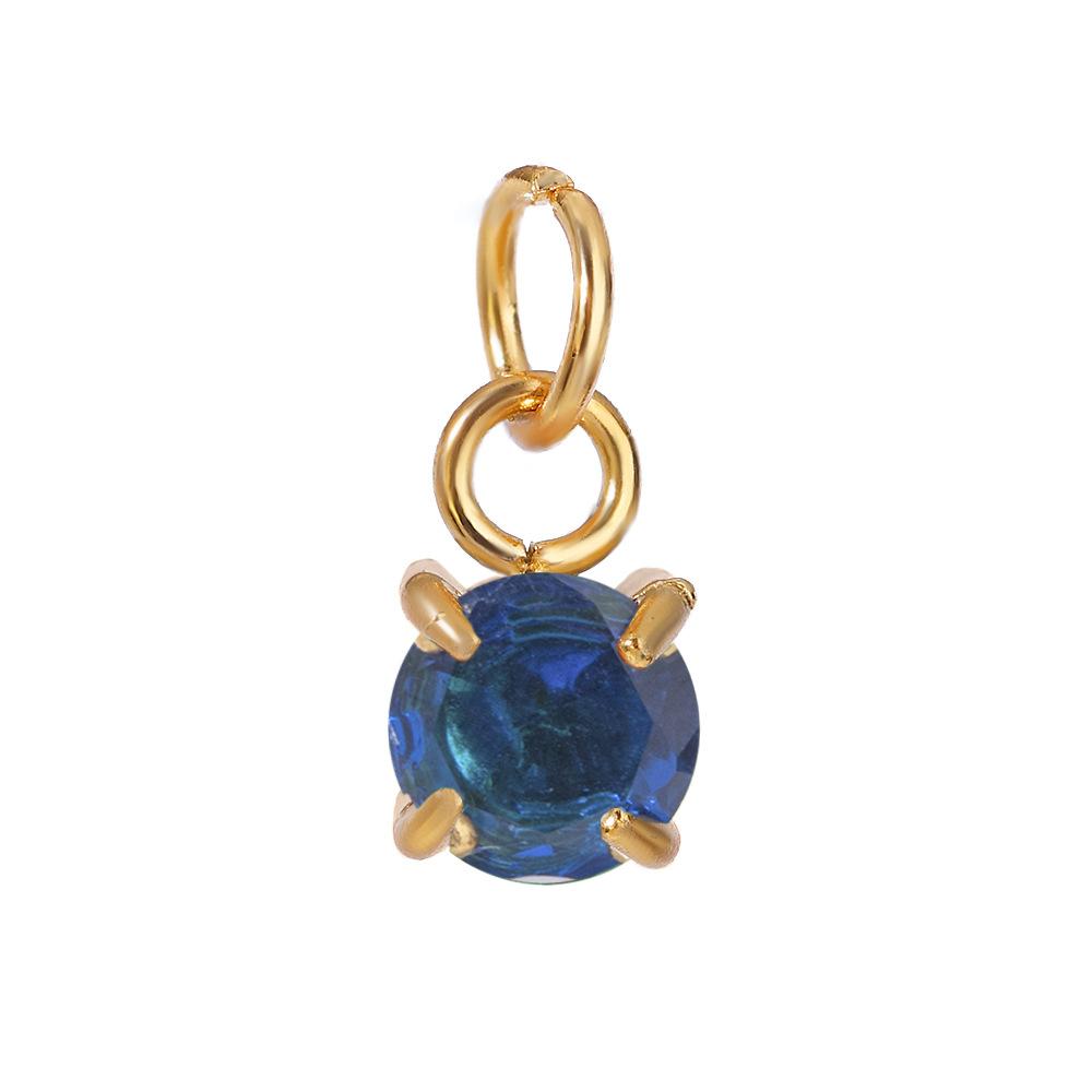Elegant Gold December Birthstone Pendant Charm Fashion Jewelry Accessories for Women
