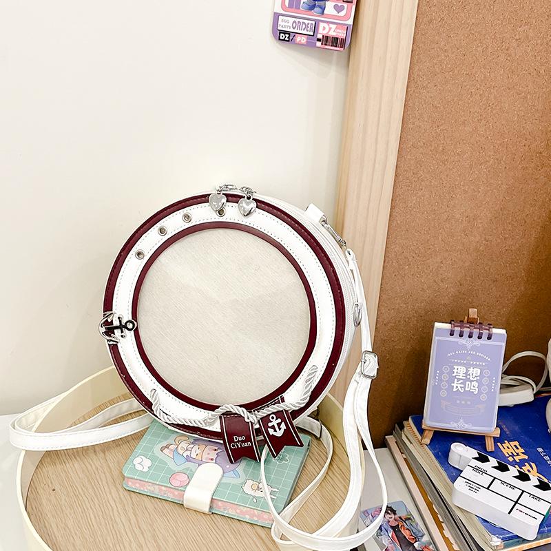 British Style Navy Small Ita Crossbody Backpack - Women's Transparent Shoulder Bag