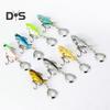 3.8CM/10G Metal Shark Fishing Lure with Spinner Sequin Treble Hooks Long Casting Artificial Hard Bait Freshwater Saltwater Trout Bass Fishing
