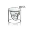 Captivity Pirate Cup Creative Double Glass Transparent Glass Wine Glass Decoration Gifts