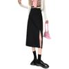 2024 Autumn High-Waist A-Line Slit Midi Skirt, Plus Size, Slimming Design