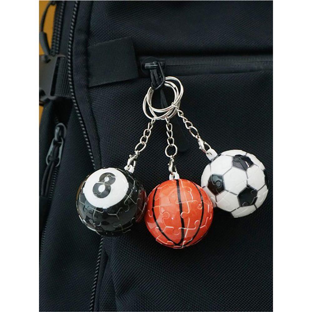 Briskstyle Small Billiards Soccer Basketball Ball Shaped Keyring Key Holder