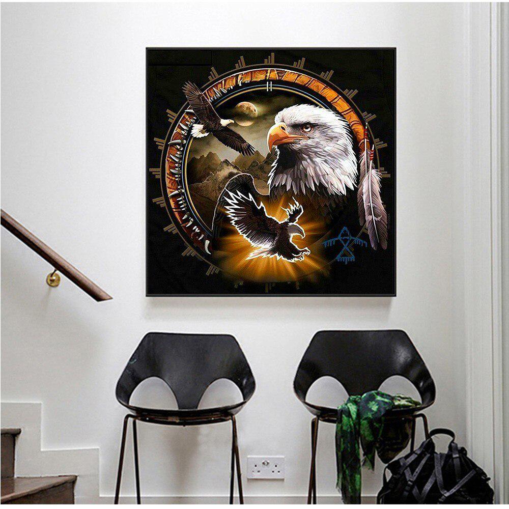 5D Diamond Mosaic Flying Eagle Pattern Full Diamond Painting Animal Home Decoration Diamond Art
