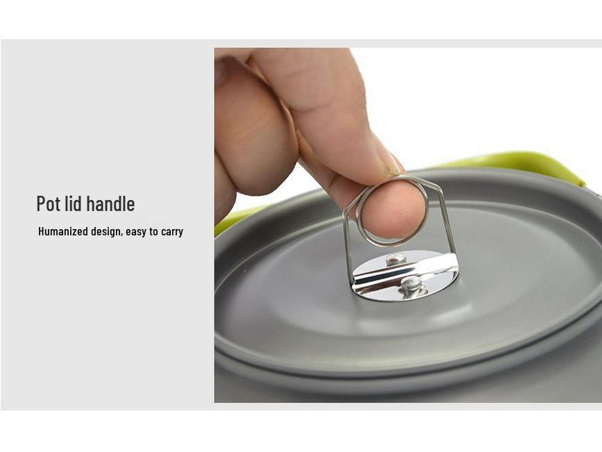 1.2L Anodized Aluminum Outdoor Kettle - Portable Teapot for Camping, Picnic & Fishing