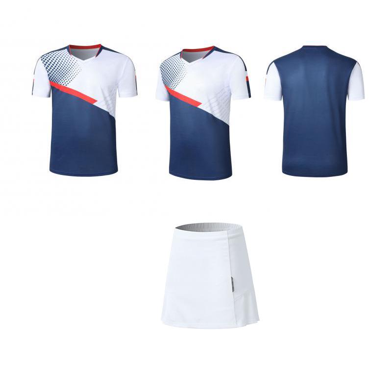 Quick-Dry Breathable Badminton & Tennis Team Uniform Set for Men & Women