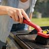 Grill Cleaning Brush with Replaceable Pads Burr-Free Grill Scraper Built-In Grease Remover BBQ Cleaner Outdoor Grill Tool