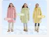 Girls' Solid Color Down Jacket - Winter Clothing, Middle and Large Children's Comfortable and Versatile Warm Jacket