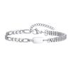 Vnox A-Z Initial Bracelets for Men Women, Never Fade Figaro Chain, Double Layered Box Link Chain Bracelets, Name Gift for Him