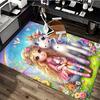 1pc Anime Unicorn and Fairy Chair Mat - Office Desk Pad with Fantasy Floral Design, Non-Slip Rug for Home Decor, Suitable for All Seasons, Perfect Gif