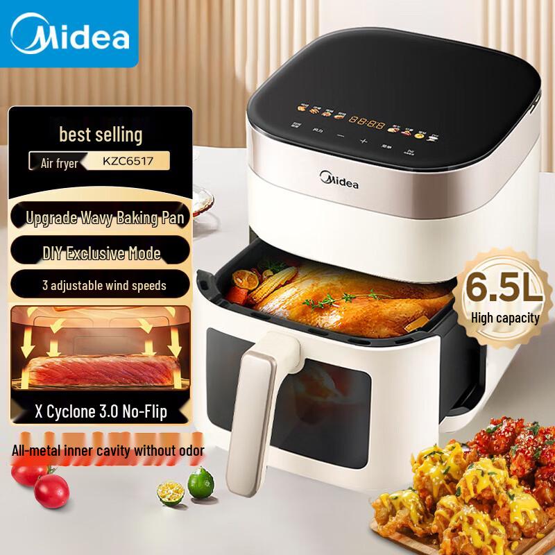 Midea 6.5L Smart Air Fryer & Oven with Visual Window