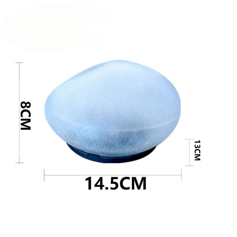 1PC Christmas Outdoor Solar Decorative Stone Lamp: Frosted Glass Ground Lantern with Green Light – Perfect for Garden, Lawn