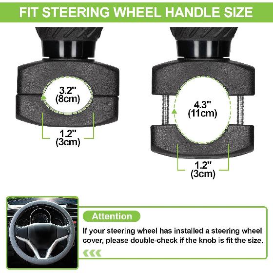 Spurtar Steering Wheel Knob, Universal Car Suicide Knob Power Handle Spinner Fit For Steering Wheel, Cars, Semi Truck, Forklifts, Tractors, Boat, And