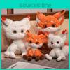 Orange Vulpes Lagopus Plush Toy White Fox Stuffed Doll Animal Decoration Gift