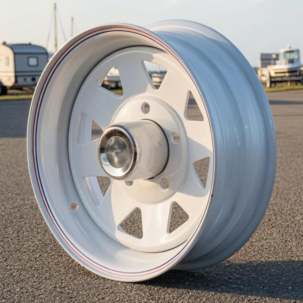 Trailer Hub Dust Cap Anti Wheel Cover with Flange Low-Profile Hubcap for