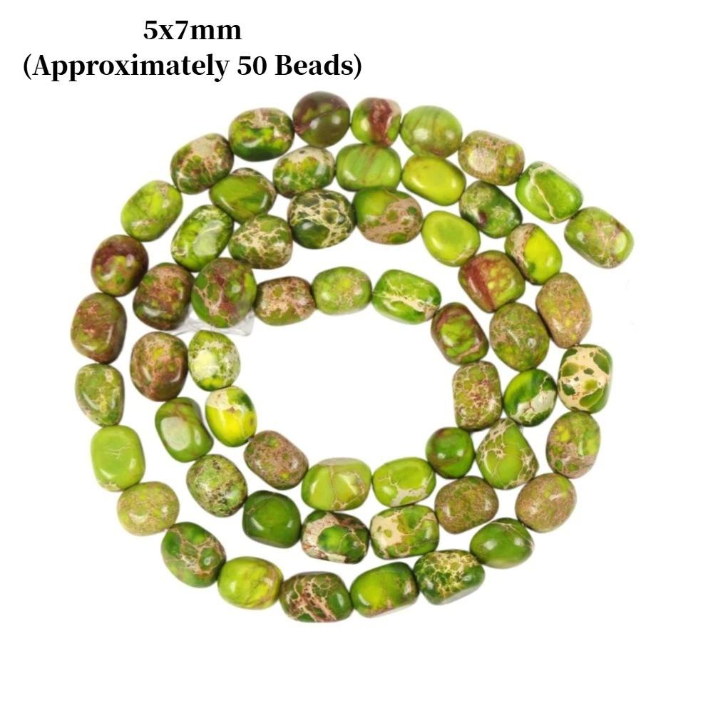 Irregular Emperor Stone Scattered Pearls Exquisite Square Spacer Beads  Jewelry Accessories
