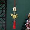 6pcs 2026 Year of The Horse Wall Hanging Ornament Metal Lantern Hanging Decor Spring Festival Pendant Metal Wind Chime