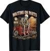 Funny Waiting On Parts Auto Mechanic Skeleton Repair Unisex Shirt Black S-5XL