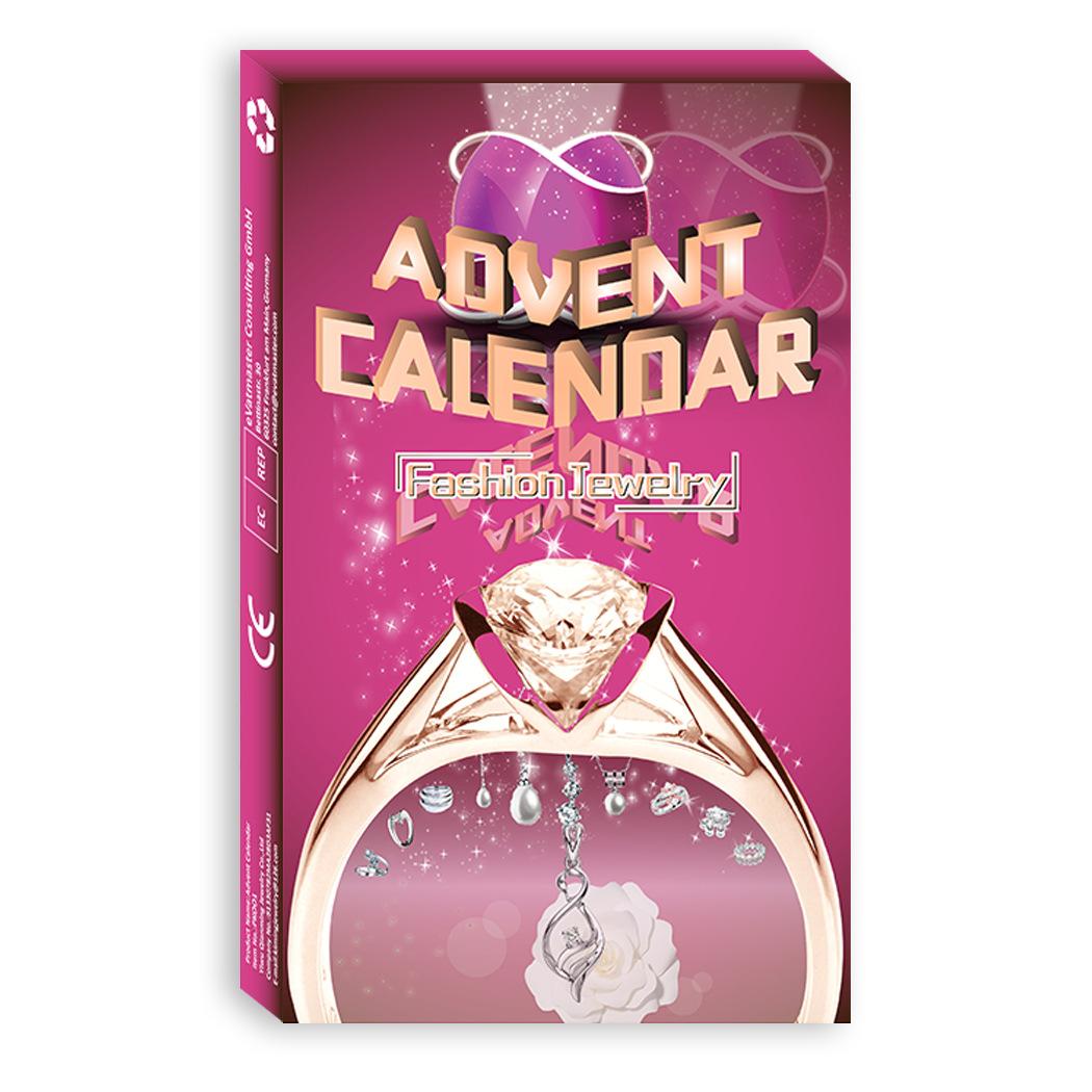 

Calendar Christmas Advent 24 Days Countdown Blind Box Jewelry Necklace Gift Ring