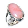 Pierre Précieuse Opale Rose Naturelle Fait Main Argent Sterling Massif 925 Bague Taille 10 c8Z86
