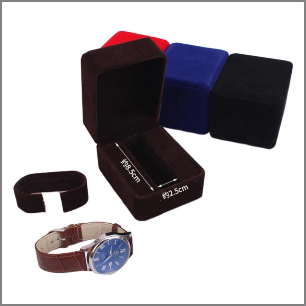 Velvet Light Luxury Single Watch Box, High-End Black Packaging for Business Watches