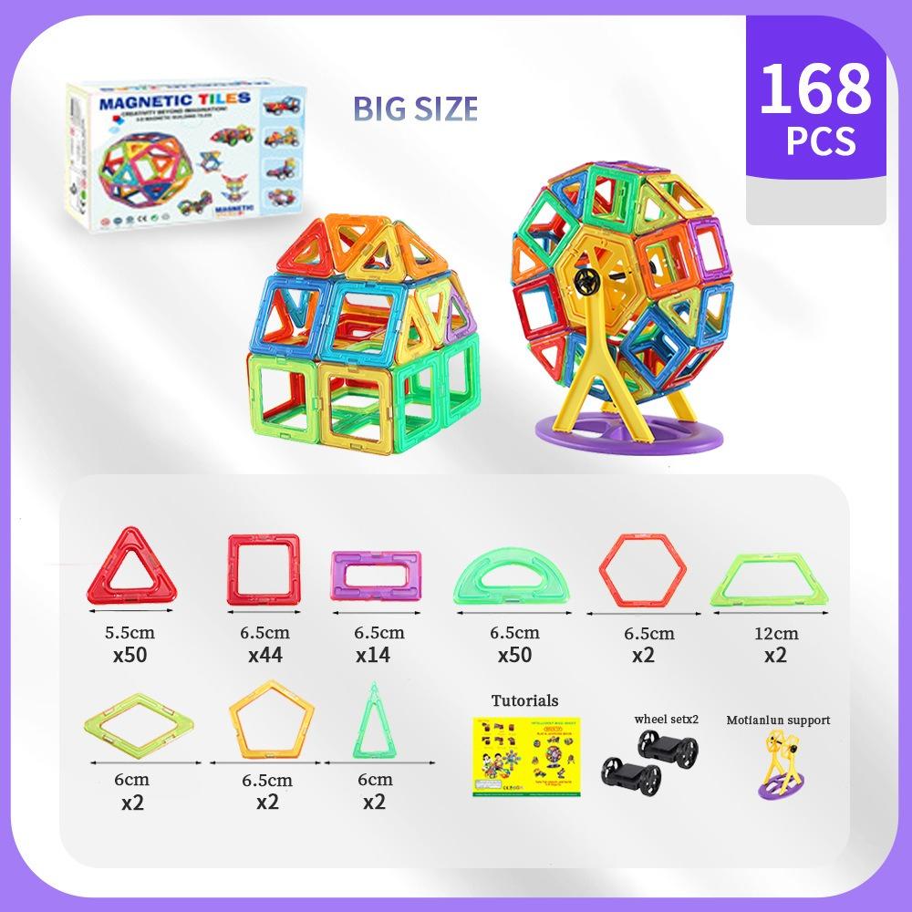 

Magneet Tegels 30-168PCS Magnetische Bouwstenen Speelgoed Educatief Constructor Set Speelgoed Leren Verjaardag Kerstcadeaus