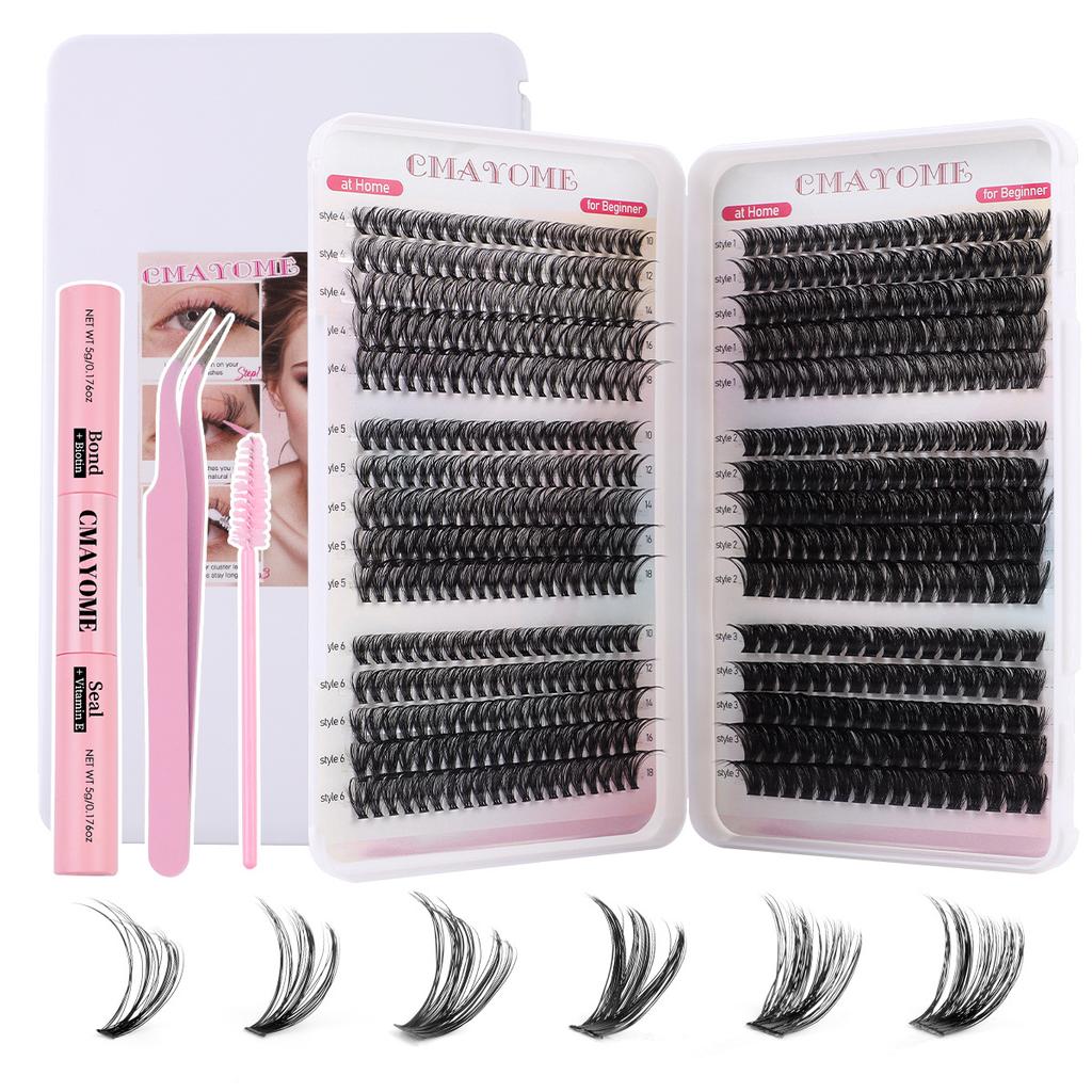 600 Tufts Of D-Curve Single Tufts Of False Eyelashes 8-16Mmdiy Segmented Self-Grafting Natural Dense Hair