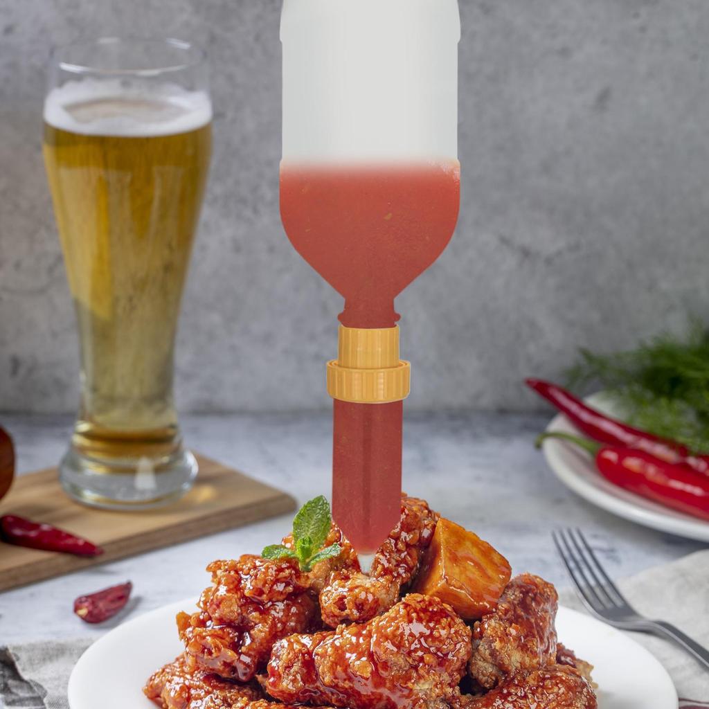 Závěsný dávkovač omáčky 2,5 l Velkokapacitní dávkovač koření Nepropustné omáčky Tlačitelné lahve pro kuchyňské doplňky