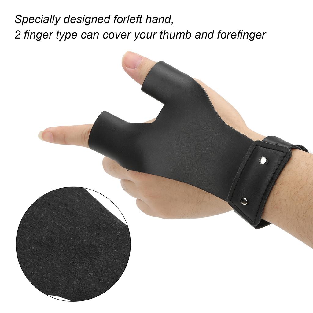 Bogenschießen Schutzhandschuh Leder Handschutz Bogen Schießhandschuh Traditioneller Typ für Linke Hand Outdoor