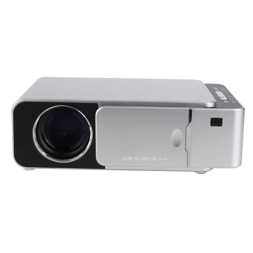 Mini 1080P HD Projector Portable WiFi LED Home Theater Movie Projector AC  Silver