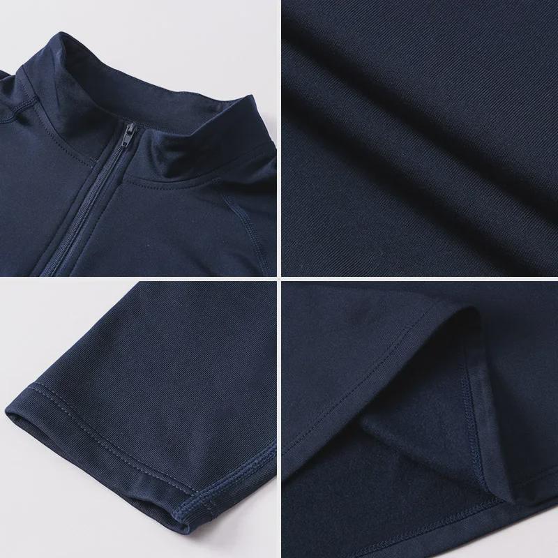 Men's Autumn/Winter High Elastic Fitness Sweatshirt - Plus Velvet, Long Sleeve, Half-Zip, Stand Collar for Sports, Basketball & Running